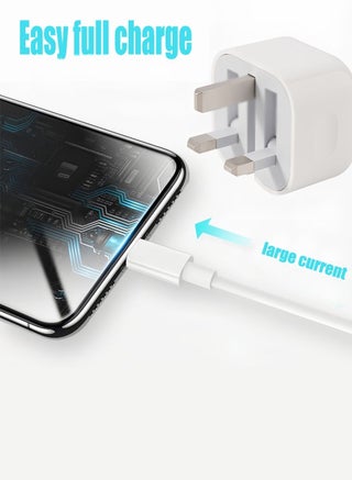 شاحن ايفون 20 واط سريع للغاية من أبل – طقم شحن كامل مع كابل USB-C إلى لايتنينغ بطول 1 متر، متوافق مع آيفون 14 إلى آيفون X وآيباد، يدعم الشحن فائق السرعة - view 3